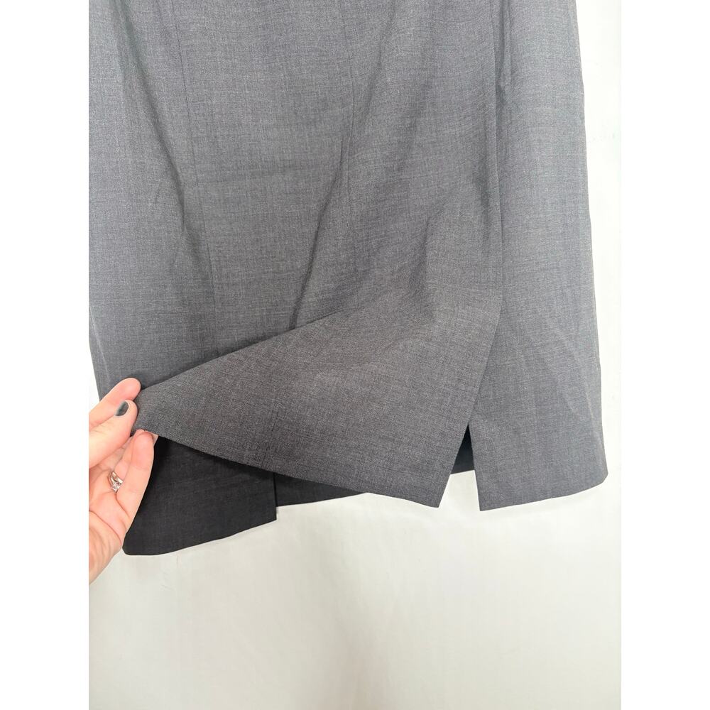 MM Lafleur The Cobble Hill Gray Wool Skirt Size 4 Melange Straight Pencil - Picture 11 of 12